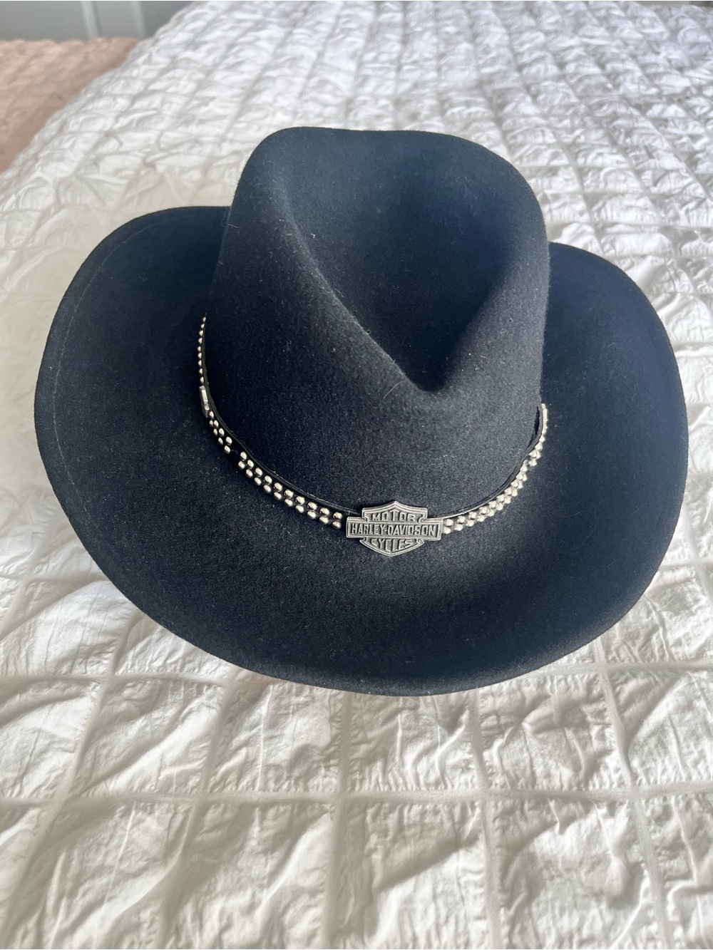 Harley-Davidson Black Felt Western Hat